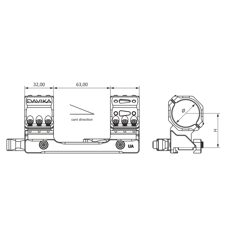 30mm βάση στήριξης σκοπευτικού | Picatinny QD Ergo βάση