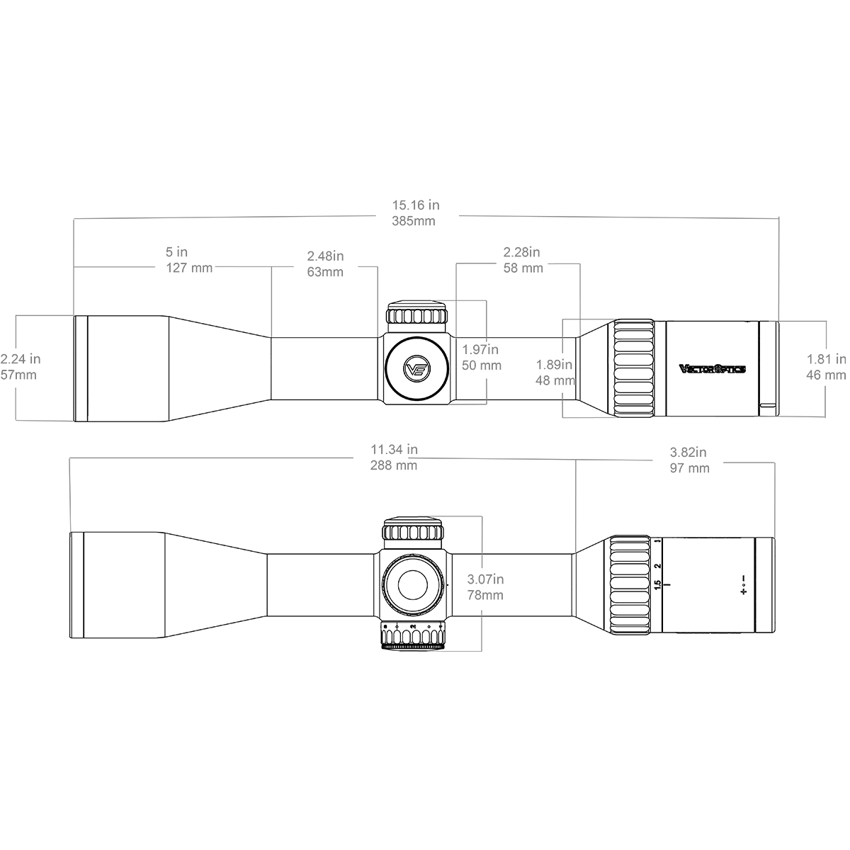 Vector Optics Διοπτρικό σκοπευτικό Continental 1.5-9x42 SFP