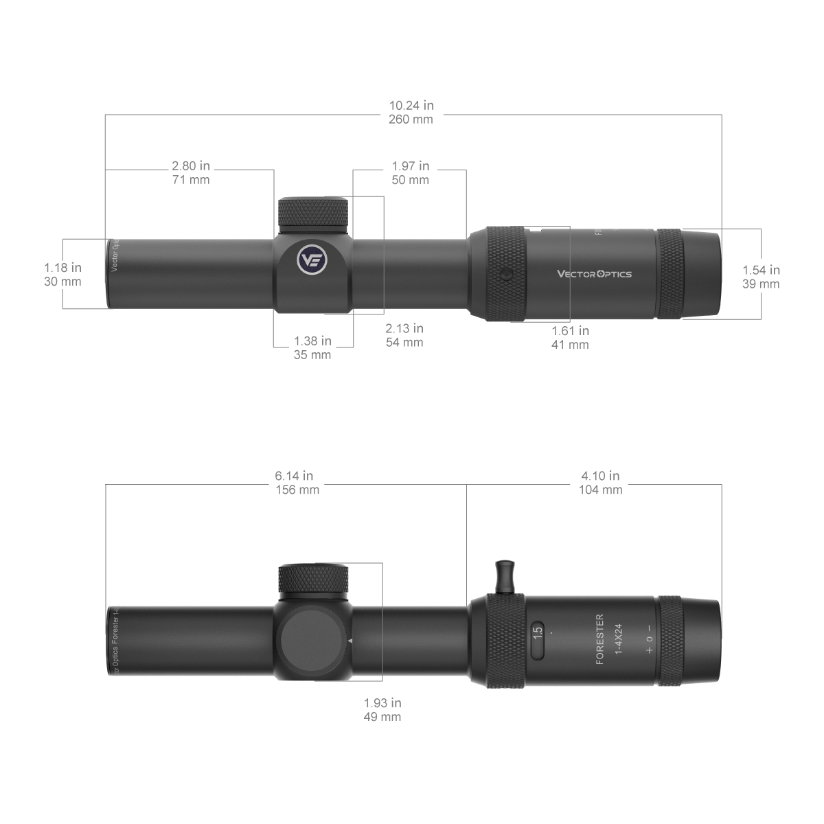 Vector Optics Forester 1-4x24SFP διόπτρα τυφεκίου