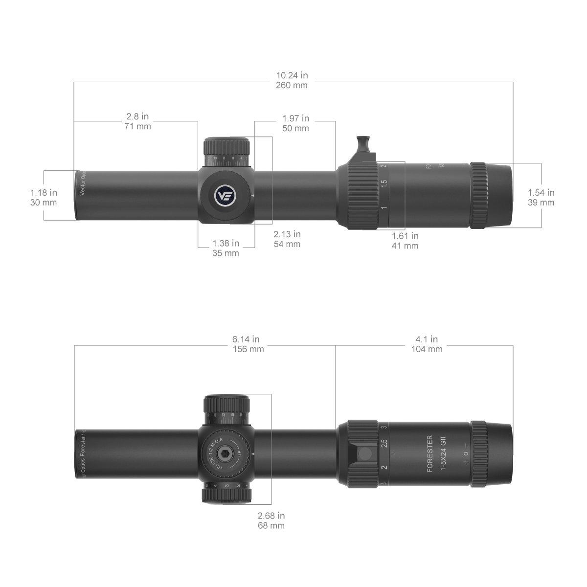 Vector Optics Forester 1-5x24SFP GenII διόπτρα τυφεκίου