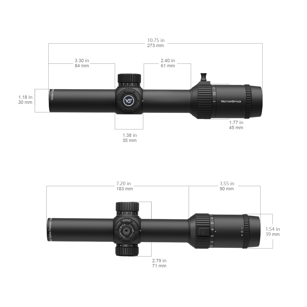 Vector Optics Forester 1-8x24 SFP διόπτρα τυφεκίου