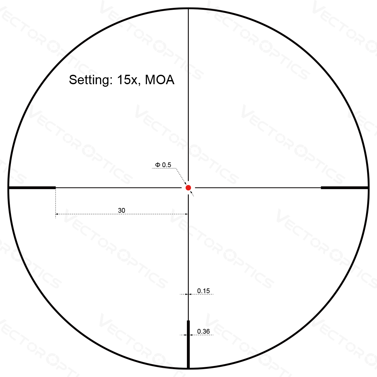 Vector Optics Forester 3-15x50SFP διόπτρα τυφεκίου