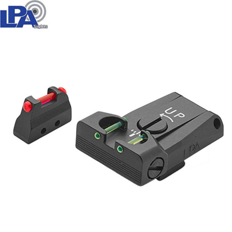 Beretta 92, 96, 98, M9A1 adjustable sight set with fiber optics LPA