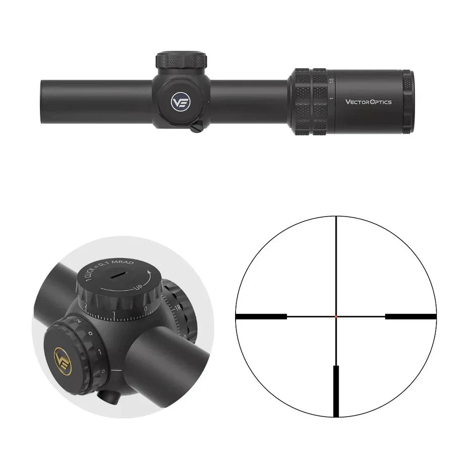 Vector Optics Grizzly 1-6x24i HD Fiber διόπτρα τυφεκίου Vector Optics