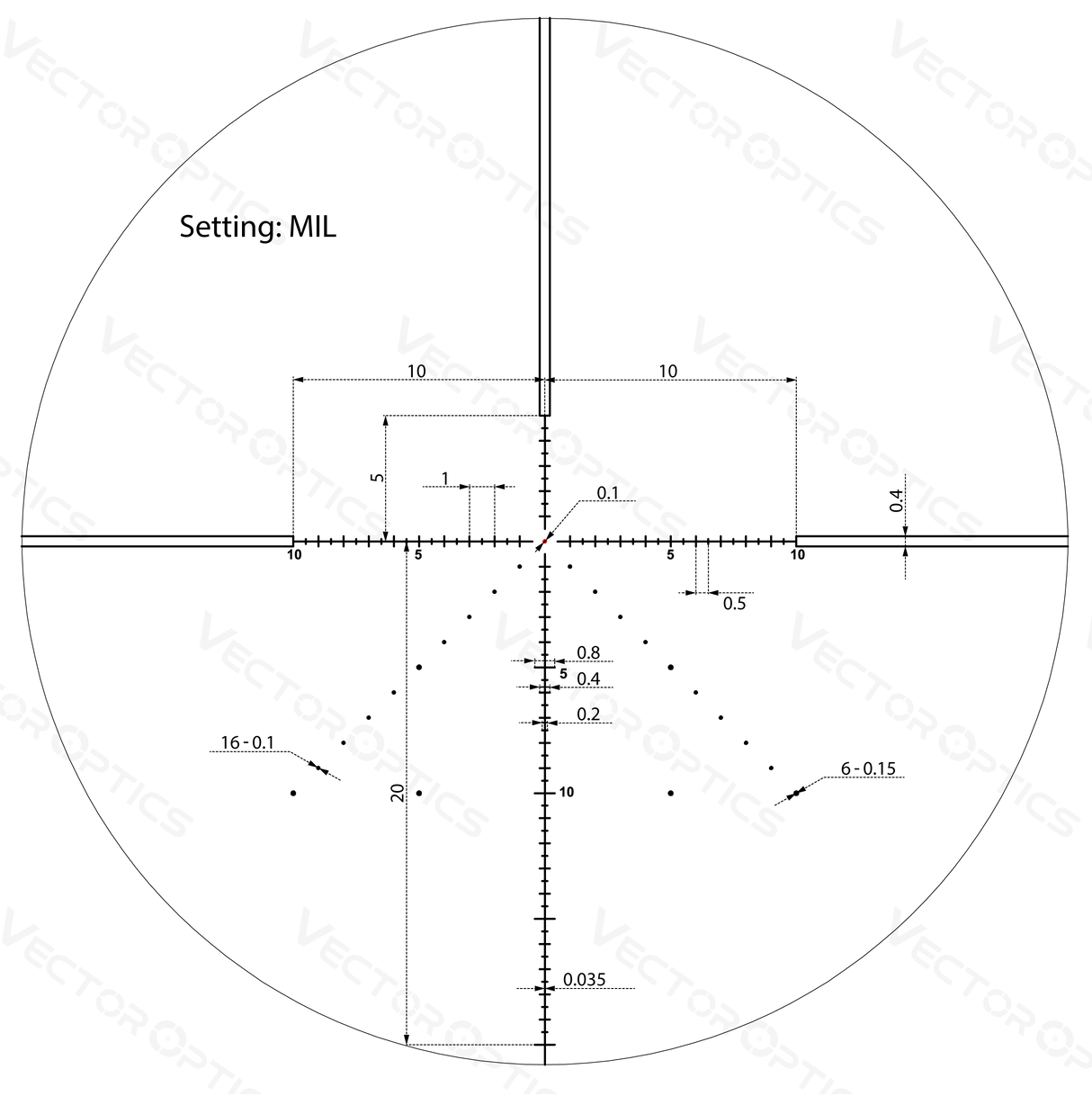 Vector Optics Veyron 4-16x44 IR First Focal Plane Illuminated διόπτρα τυφεκίου