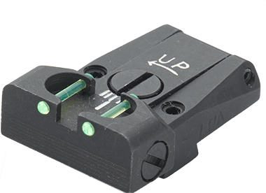 Walther Q5 Match SF, Q4 SF OR πλήρως ρυθμιζόμενο πίσω σκοπευτικό | με οπτικές ίνες