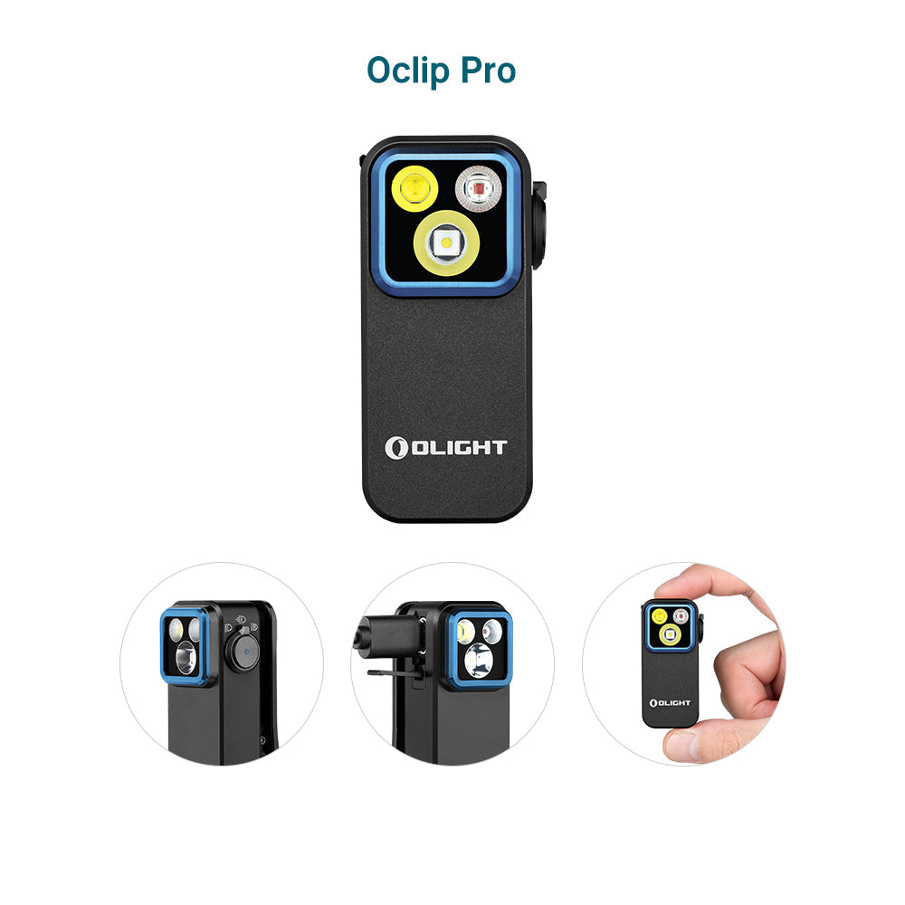 Olight Oclip Pro | πολυλειτουργικός φακός με κλιπ | 500 lm - Black