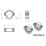 30mm δακτύλιοι στήριξης διόπτρας | μακρύ Picatinny QD Ergo βάση 