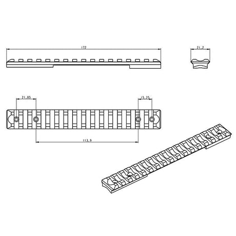 CZ 600 ράγα Picatinny [steel] | Long