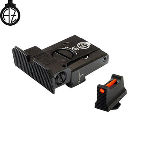 Ρυθμιζόμενα σκοπευτικά για Glock [G17 G19 G26 & other] με οπτικές ίνες | type