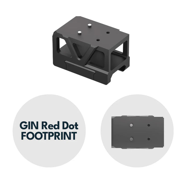 Picatinny βάση για σκοπευτικό κόκκινης κουκκίδας με ανυψωτήρα [32 mm] | C-More RTS footprint