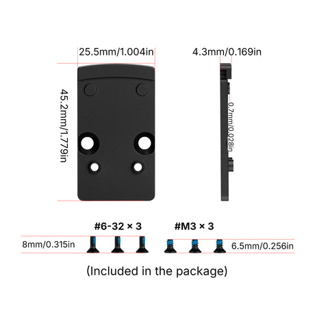 Footprint αντάπτορας | από Trijicon RMR σε Shield RMSc & K-series footprint