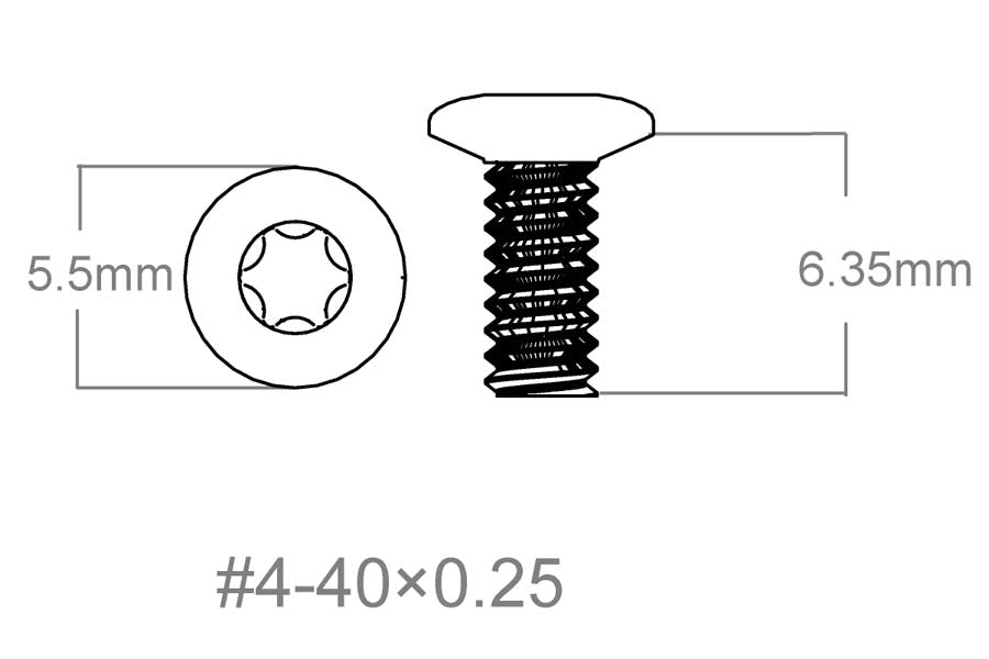 Σετ βιδών 3 τεμάχια | 4-40x0.250" [T10] 