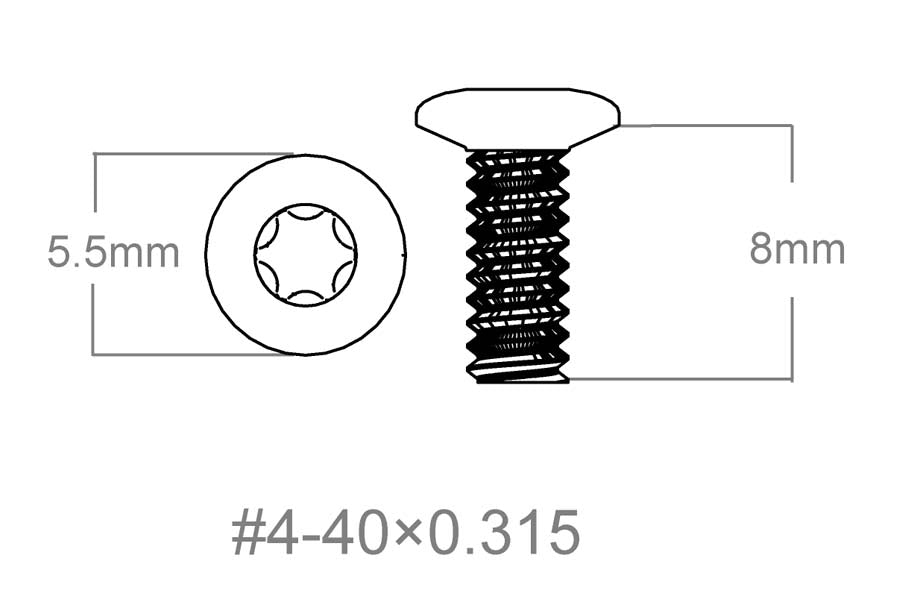 Σετ βιδών 3 τεμ | 4-40x0.315" [T10] 