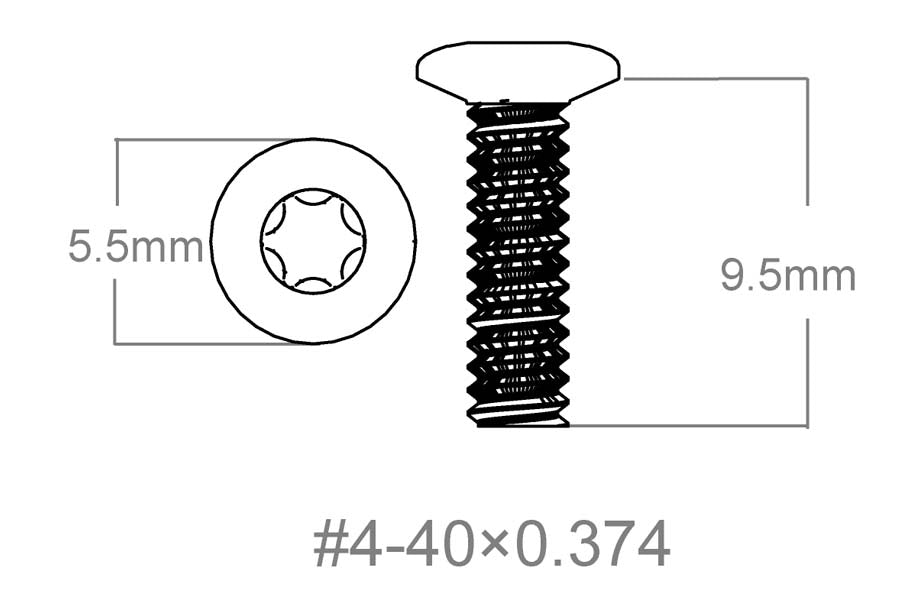 Σετ βιδών 3 τεμ | 4-40x0.374" [T10] 