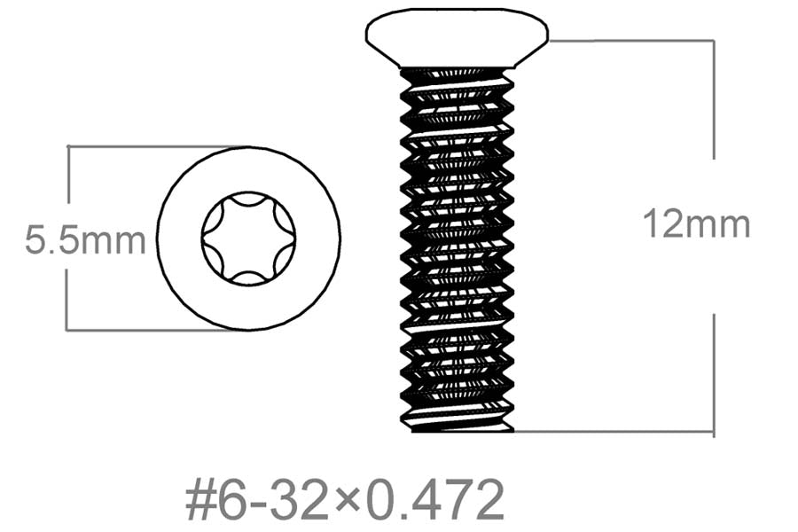 Σετ βιδών 3 τεμάχια | 6-32x0.472" [T10] 