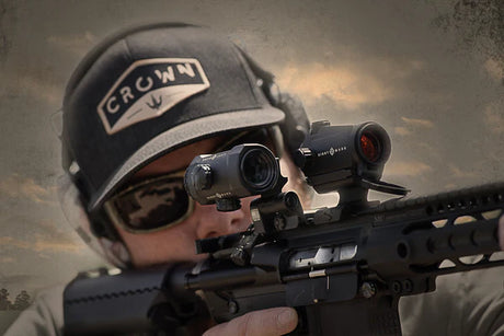 Sightmark XTM-3 Μεγεθυντής 3x με βάση για σκοπευτικό κόκκινης κουκκίδας LQD flip to side