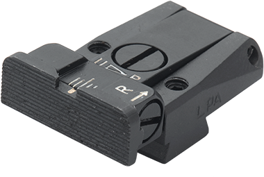 Tanfoglio Limited, EAA Witness, IWI Jericho, Springfield P9 πλήρως ρυθμιζόμενο πίσω σκοπευτικό [παλιό ουρά περιστεριού 9,5 mm] | αυλακωμένο 