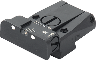 Tanfoglio Limited, EAA Witness, IWI Jericho, Springfield P9 πλήρως ρυθμιζόμενο πίσω σκοπευτικό [παλιό κομβίο 9,5 mm] | με λευκές κουκκίδες 