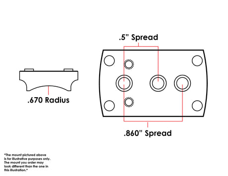 Universal shotgun / rifle [.670’’ Radius] βάση για σκοπευτικό κόκκινης κουκκίδας | type S [RMSc DPP K-series footprint]