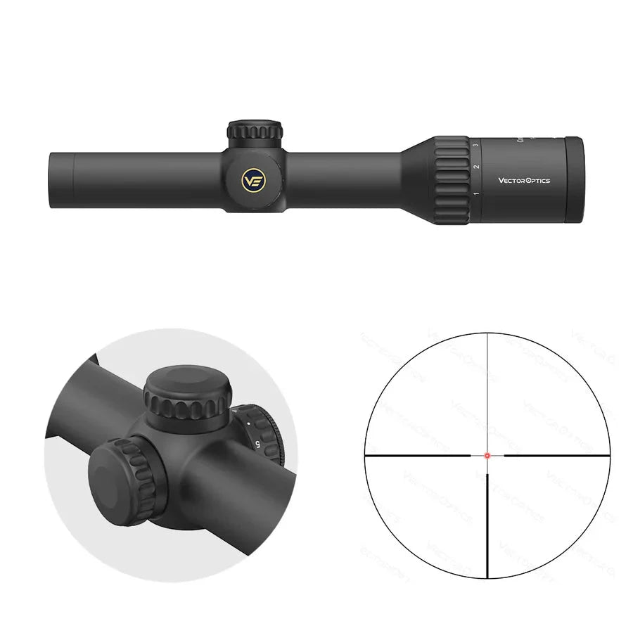 Vector Optics Continental x6 1-6x24 Fiber διόπτρα Vector Optics