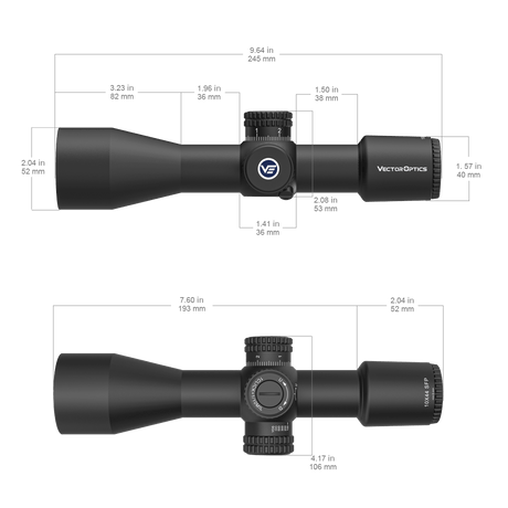 Vector Optics Veyron 10x44 SFP συμπαγής διόπτρα τυφεκίου