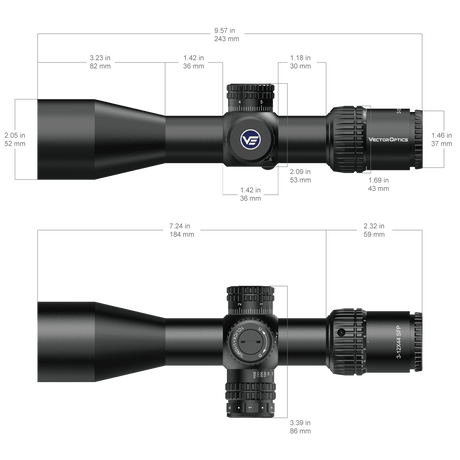 Vector Optics Veyron 3-12x44IR SFP συμπαγής διόπτρα τυφεκίου
