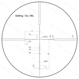 Vector Optics Veyron 3-12x44 SFP συμπαγές διόπτρα για τουφέκι 