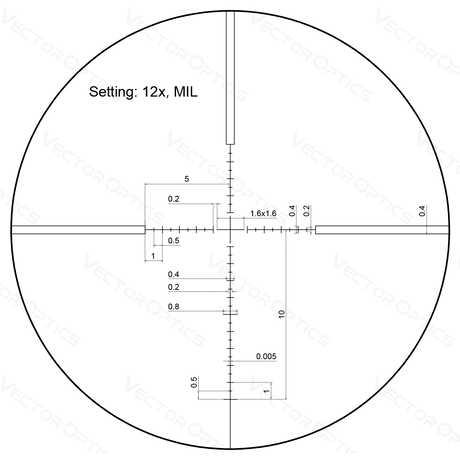 Vector Optics Veyron 3-12x44 SFP compact σκοπευτική διόπτρα τυφεκίου