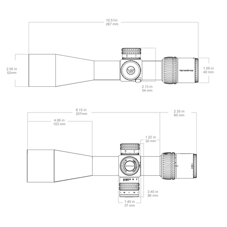 Vector Optics Veyron 4-16x44IR SFP συμπαγής διόπτρα τυφεκίου