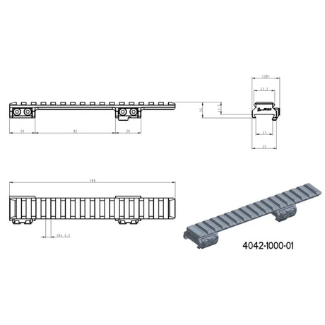 CZ 500 & CZ 557 ράγα Picatinny | Long