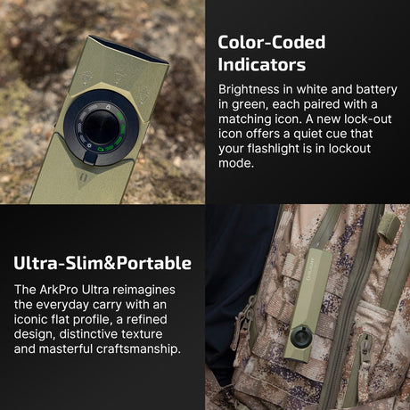 Olight ArkPro Ultra | επίπεδος φακός EDC 4-σε-1 | 1.700 lm - Olive Green