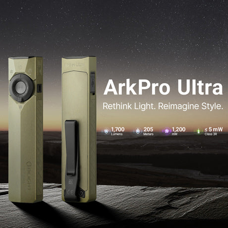 Olight ArkPro Ultra | επίπεδος φακός EDC 4-σε-1 | 1.700 lm - Olive Green