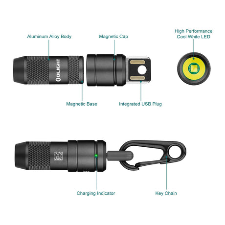 Olight imini 2 | μίνι επαναφορτιζόμενος φακός μπρελόκ | 50 lm
