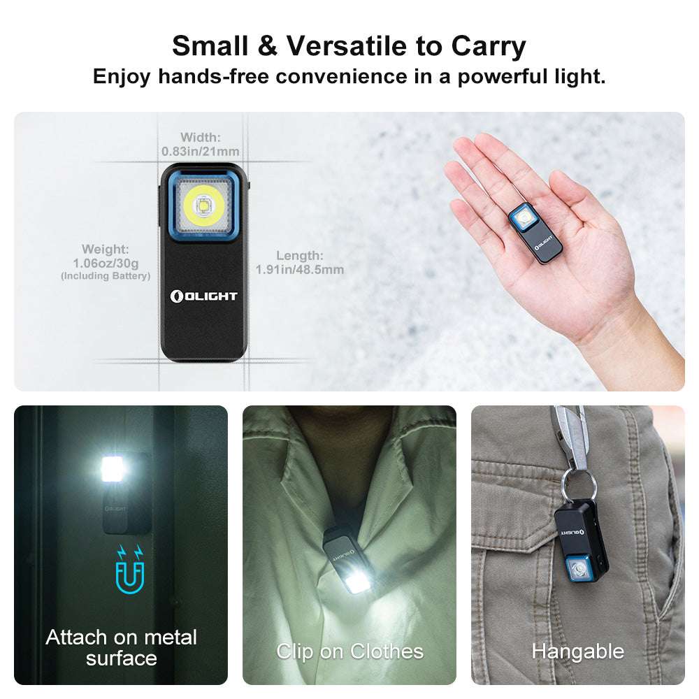 Olight Oclip | επαναφορτιζόμενο EDC φως με κλιπ | 300 lm - Black