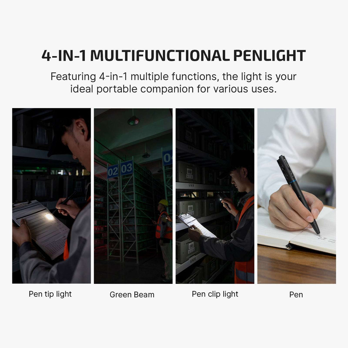 Olight O’Pen 3 | πολυλειτουργικός φακός-στυλό | 120 lm + πράσινο laser - Μαύρο