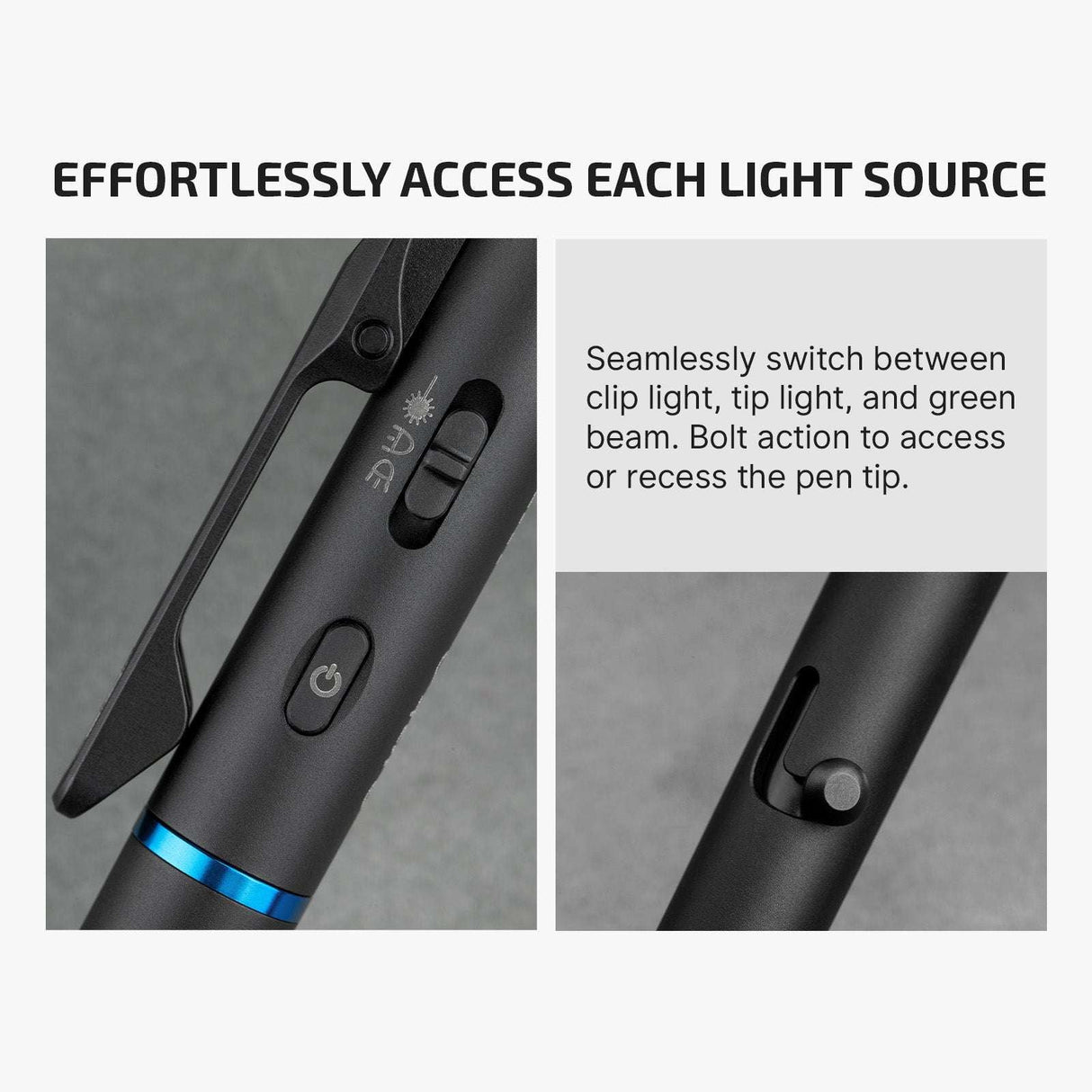 Olight O’Pen 3 | πολυλειτουργικός φακός-στυλό | 120 lm + πράσινο laser - Μαύρο