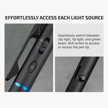 Olight O’Pen 3 | πολυλειτουργικός φακός-στυλό | 120 lm + πράσινο laser - Μαύρο