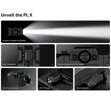 Olight PL X | φακός πιστολιού | 1.200 lm