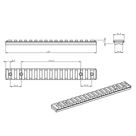 Savage 110 Long Action ράγα Picatinny [steel]