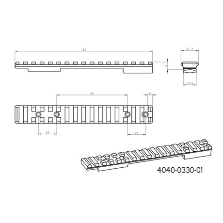 Winchester XPR Short Action ράγα Picatinny [steel]